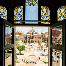 Sant Pau modernist enclosure by Domènech i Montaner